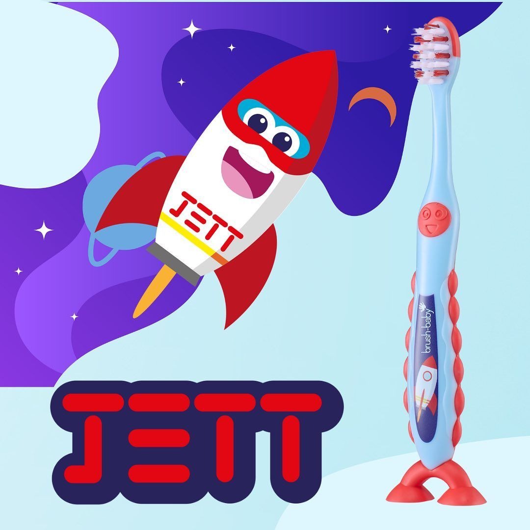 Bàn Chải Đánh Răng Trẻ Em Brush Baby FlossBrush Có Đế Hít Tiện Lợi Cho Bé (3–6 Tuổi)