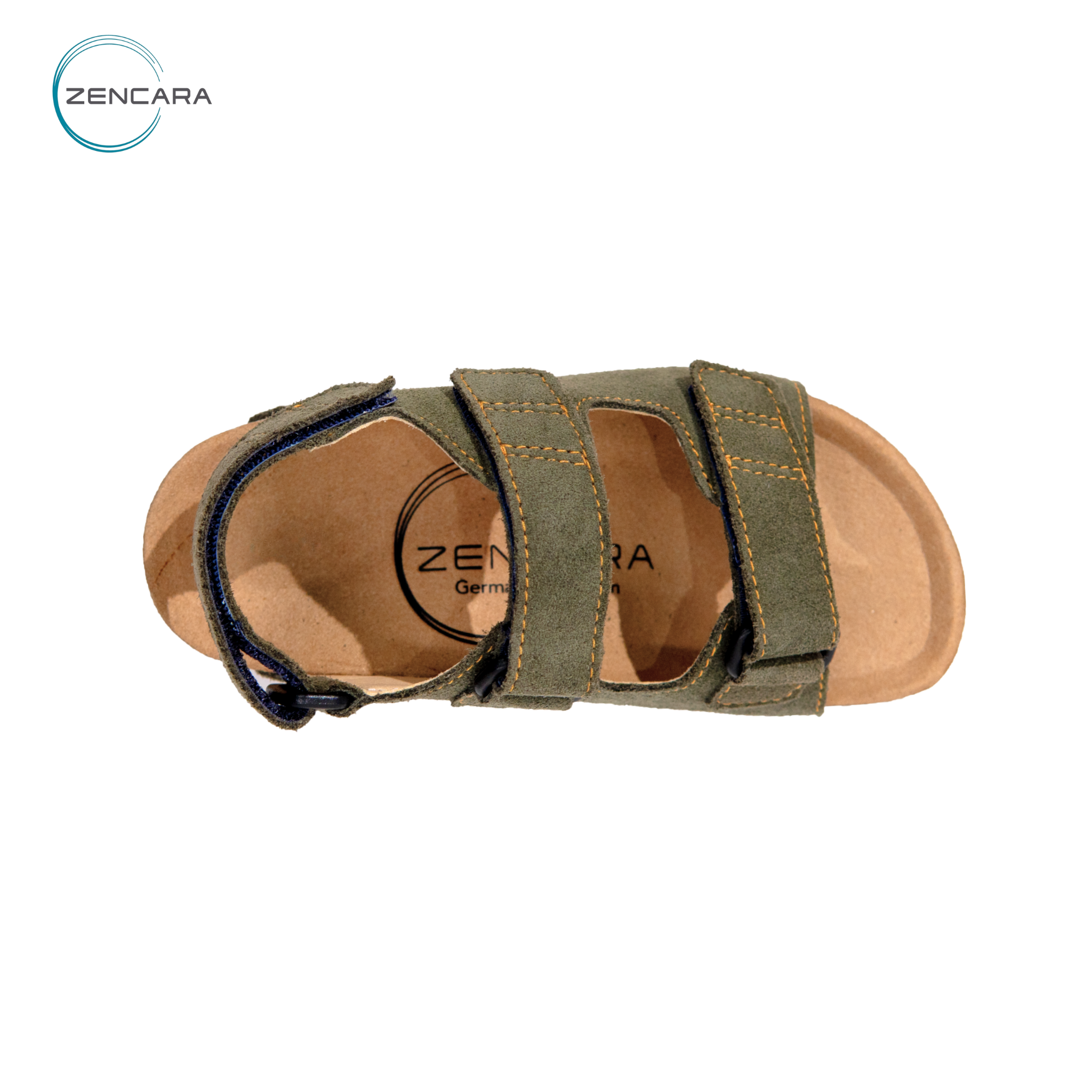 Sandal Sức Khỏe Đế Cork Trẻ Em Màu Rêu Zencara