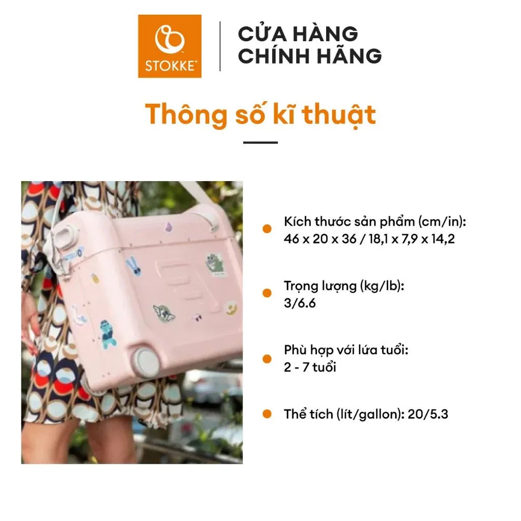 Vali hành lý xách tay kết hợp giường ngủ cho bé Stokke Jetkids Bedbox siêu tiện lợi