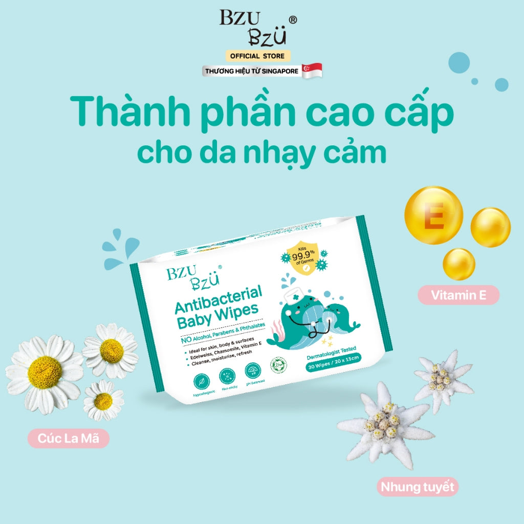 Khăn Ướt Dịu Nhẹ Không Mùi 80 Tờ | BZU BZU
