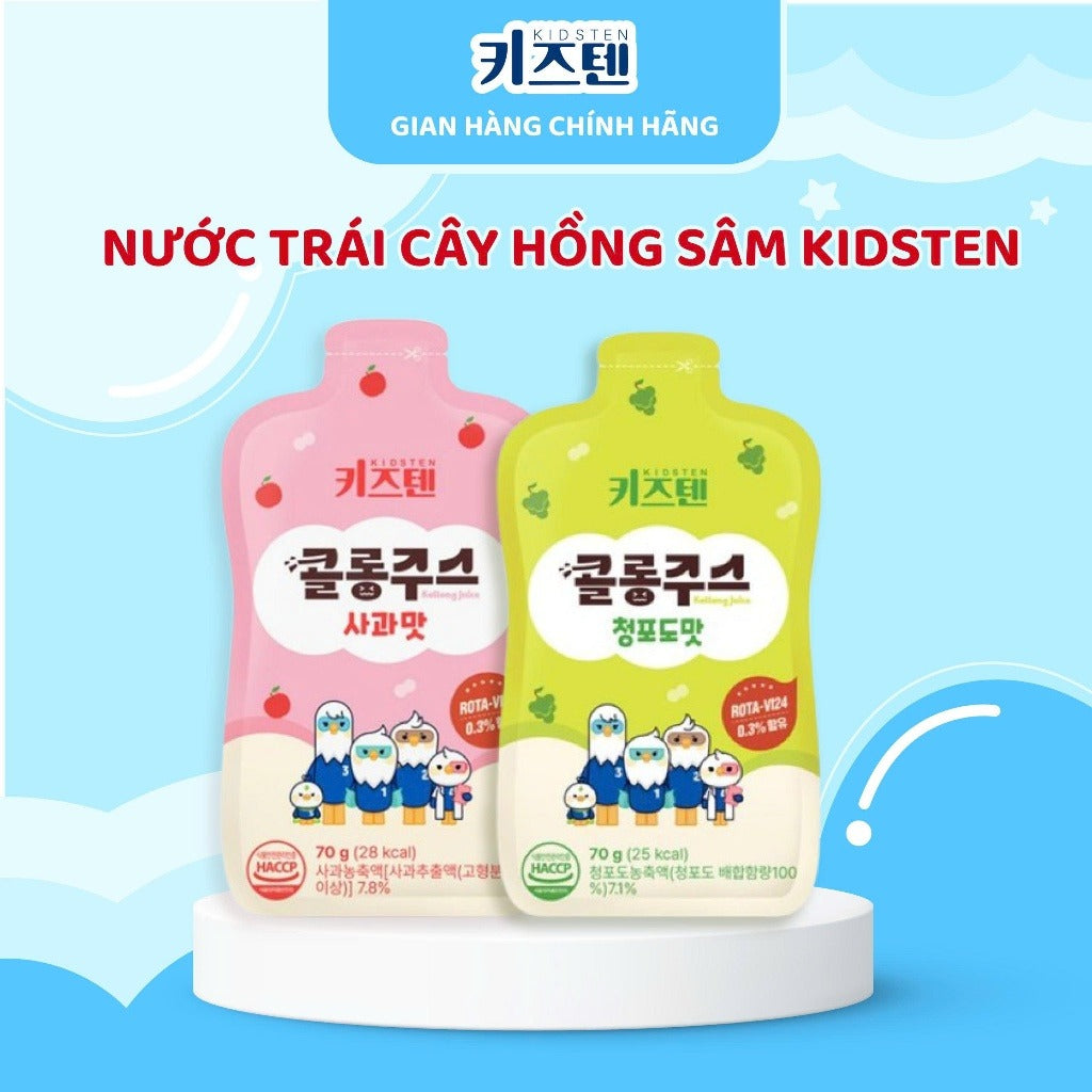 KIDSTEN Fruit Red Ginseng Drink - Natural Health Support for Kids 70ML - Two Flavors