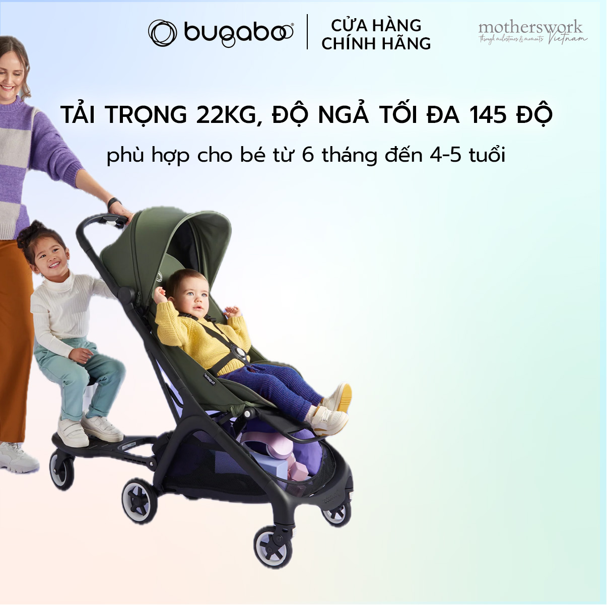 Xe đẩy gấp gọn cho bé Bugaboo Butterfly cho bé từ 6 tháng