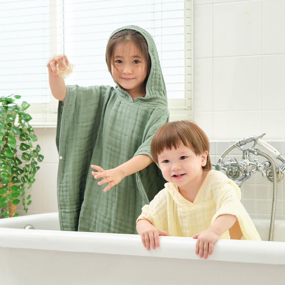 Áo Choàng Tắm L'ANGE 6 Lớp Có Nón Cho Bé Mềm Mại, Thấm Hút Tối Ưu