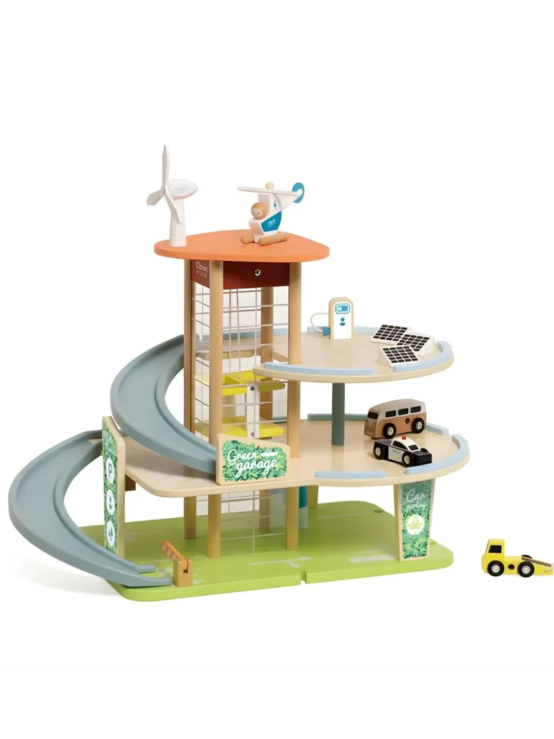Bộ Đồ Chơi Nhà Để Xe Bằng Gỗ Classic World Green Garage Cho Bé