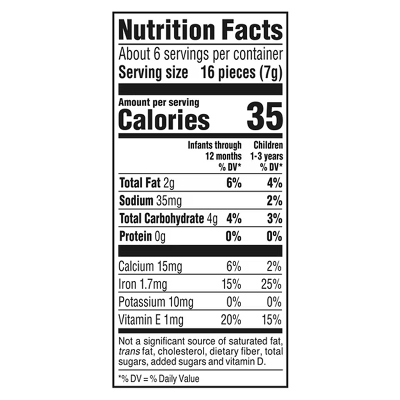 Gerber Lil' Crunchies Vegetable Flavored Snacks 42g Can 8M+