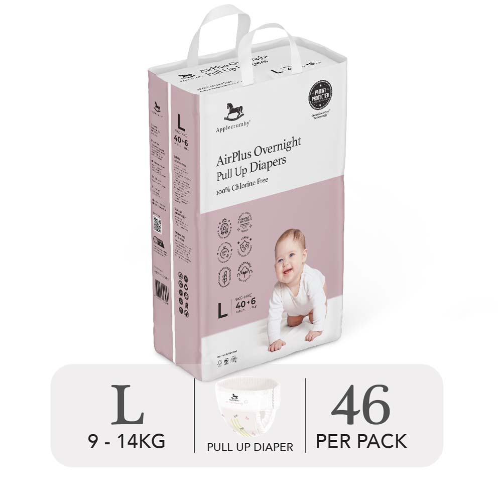 Applecrumby Airplus Overnight Mega Pull Ups Size L - 46 Pieces