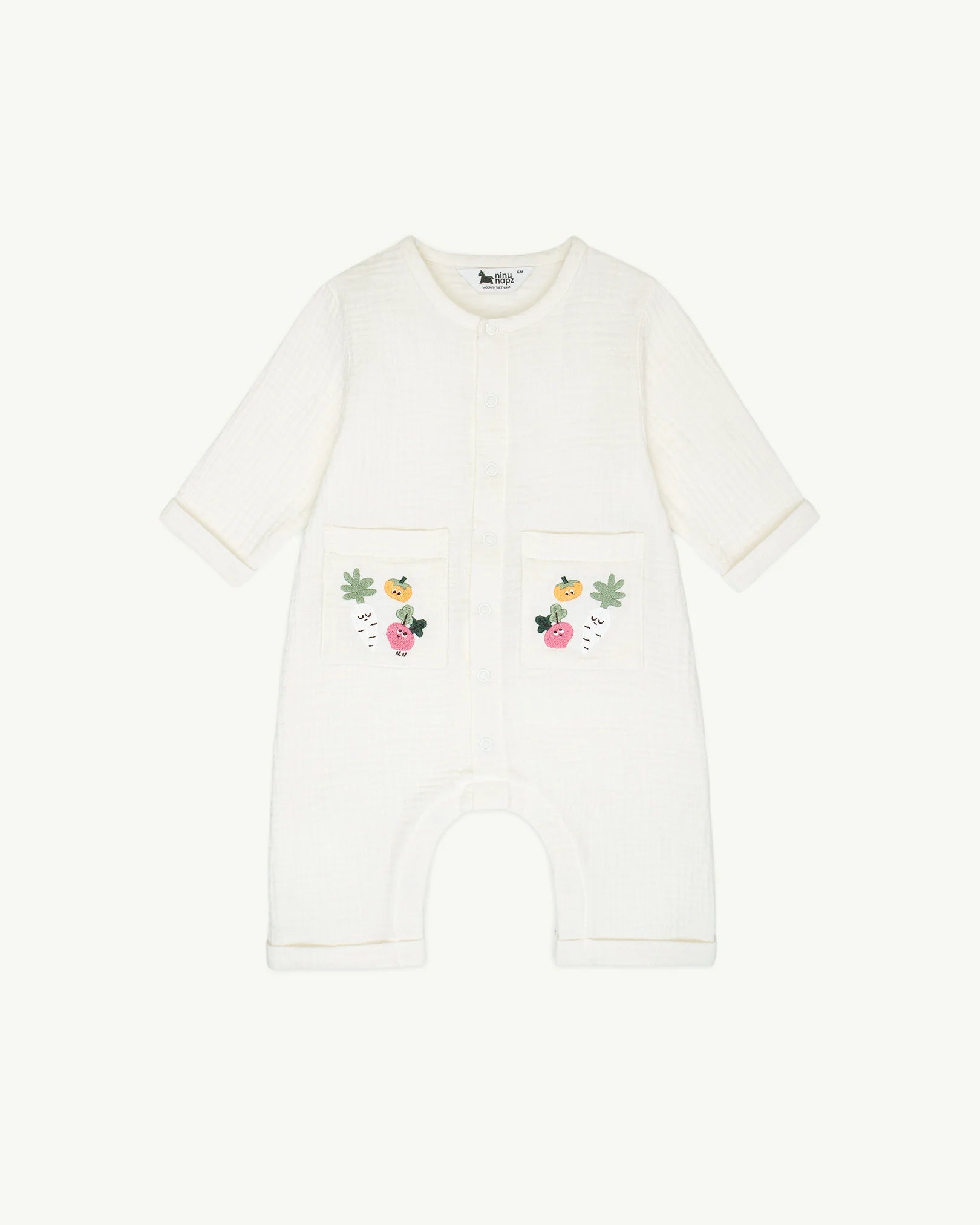 Quần Áo Cho Bé Rooty Tooty Long Romper Muslin (3M-24M) | NINUNAPZ
