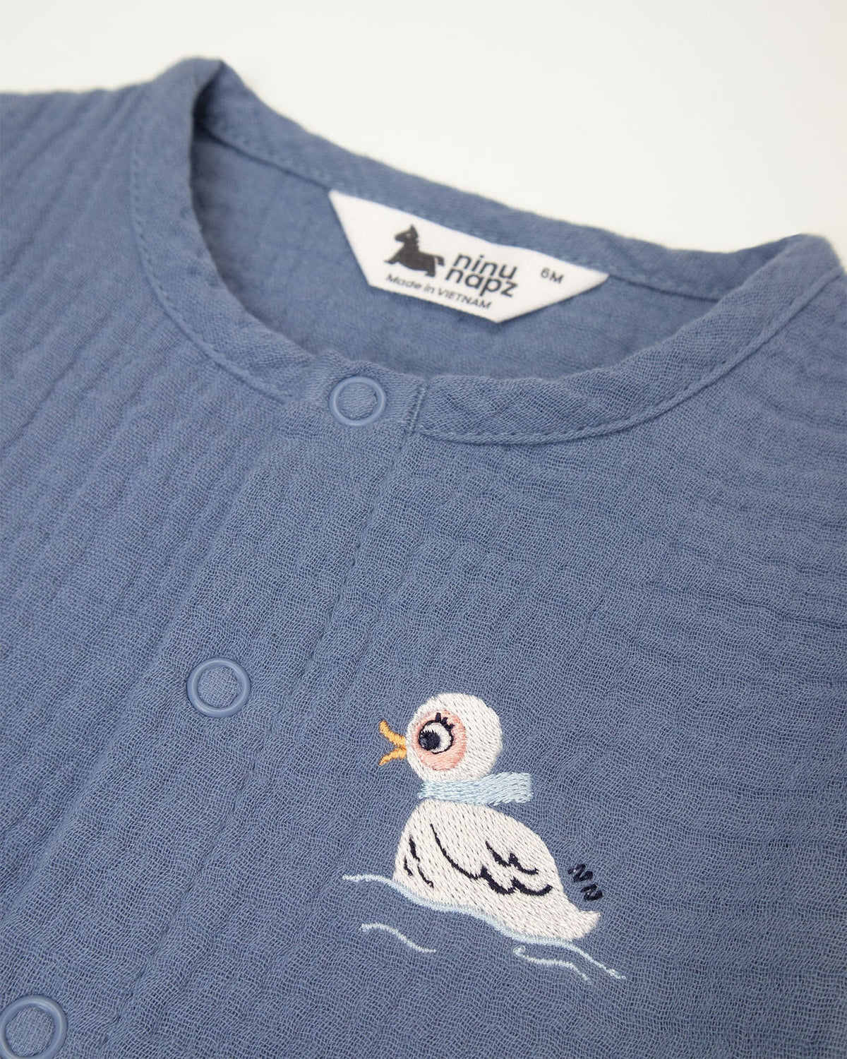 Quần Áo Cho Bé Quacky Crew Long Romper Muslin (3M-24M) | NINUNAPZ