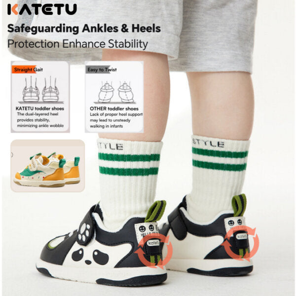 Giày Thời Trang Cho Bé Hình Gấu Trúc Soft PU Cute Creatures & Tasty Treats Functional Shoes | Katetu