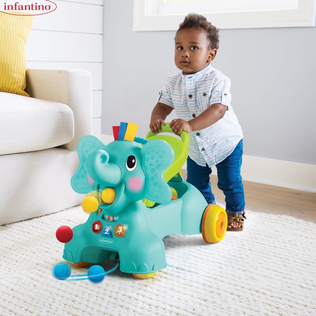 Xe Tập Đi 3 Trong 1 Hình Chú Voi INFANTINO: Ngồi, Tập Đi và Cưỡi