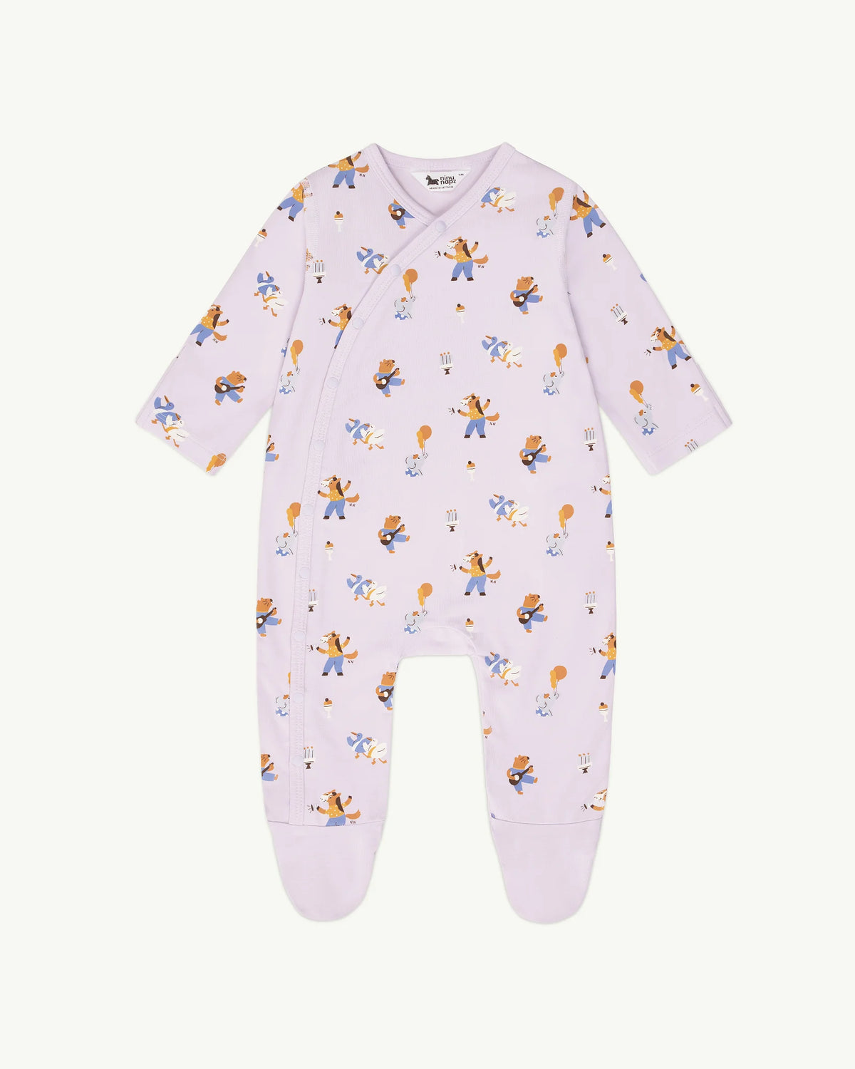 Quần Áo Cho Bé Party Friends Body Footed Romper Đa Dạng Màu Sắc (9M-24M) | NINUNAPZ