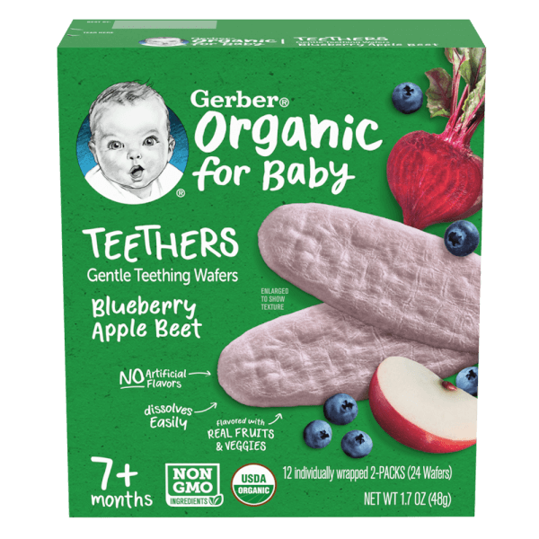 Gerber Organic Blueberry Apple Beetroot Rice Crackers