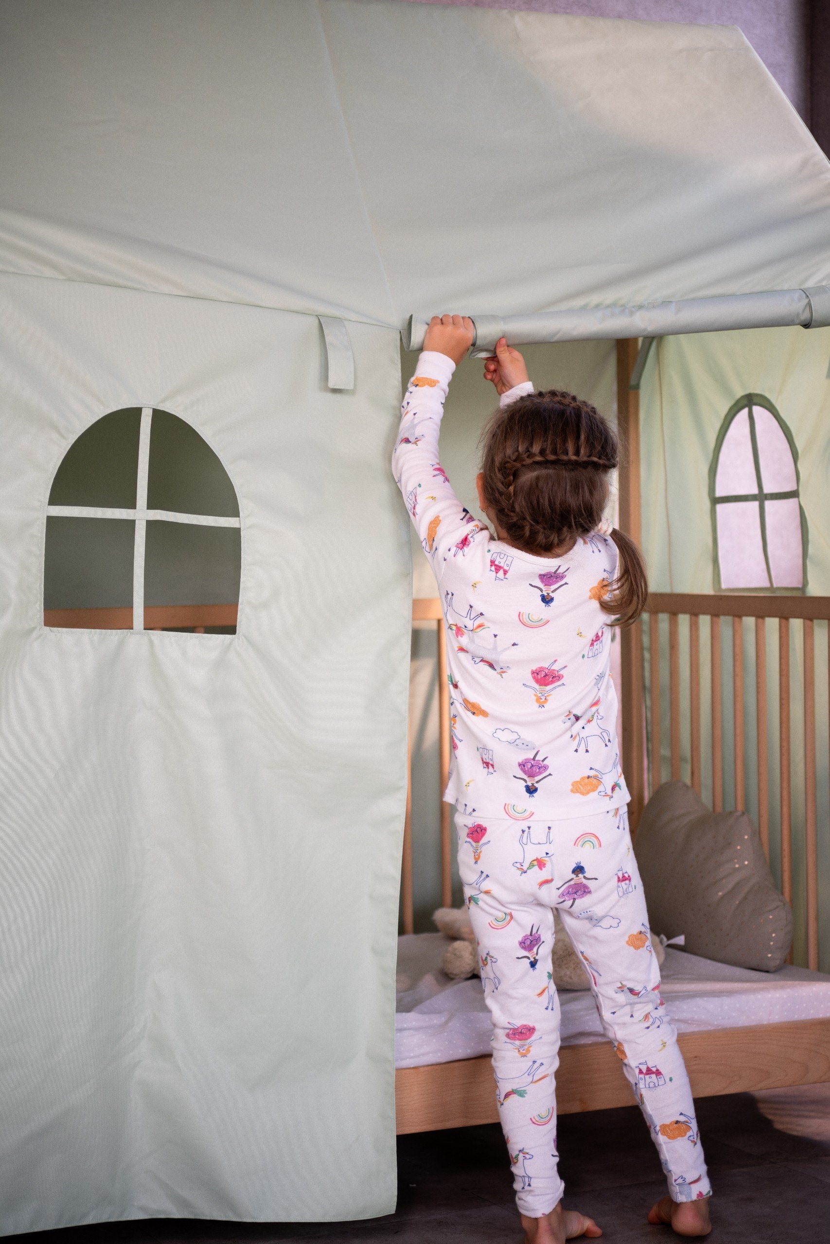 Màn phú giường Geuther Cozy-do House Cover - Textile Mint