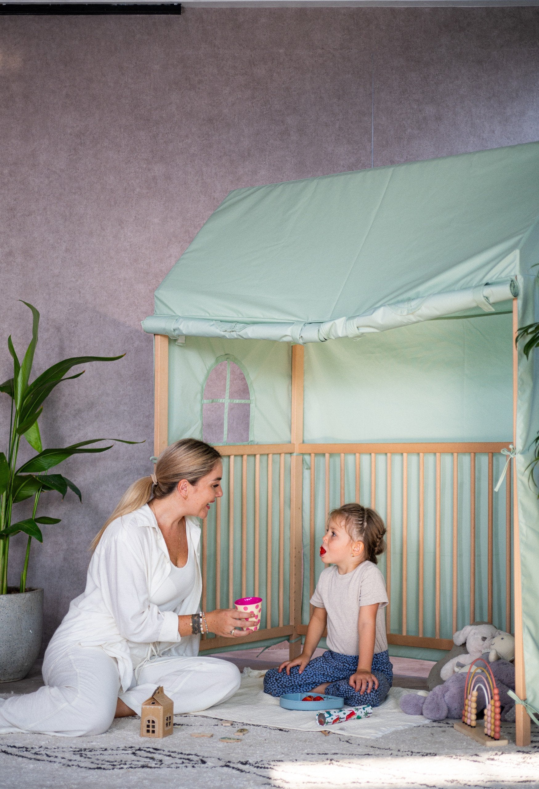 Màn phú giường Geuther Cozy-do House Cover - Textile Mint