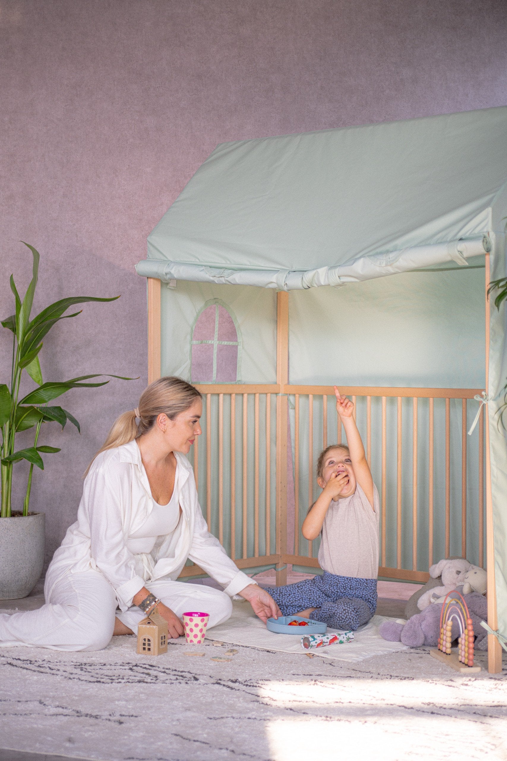 Màn phú giường Geuther Cozy-do House Cover - Textile Mint