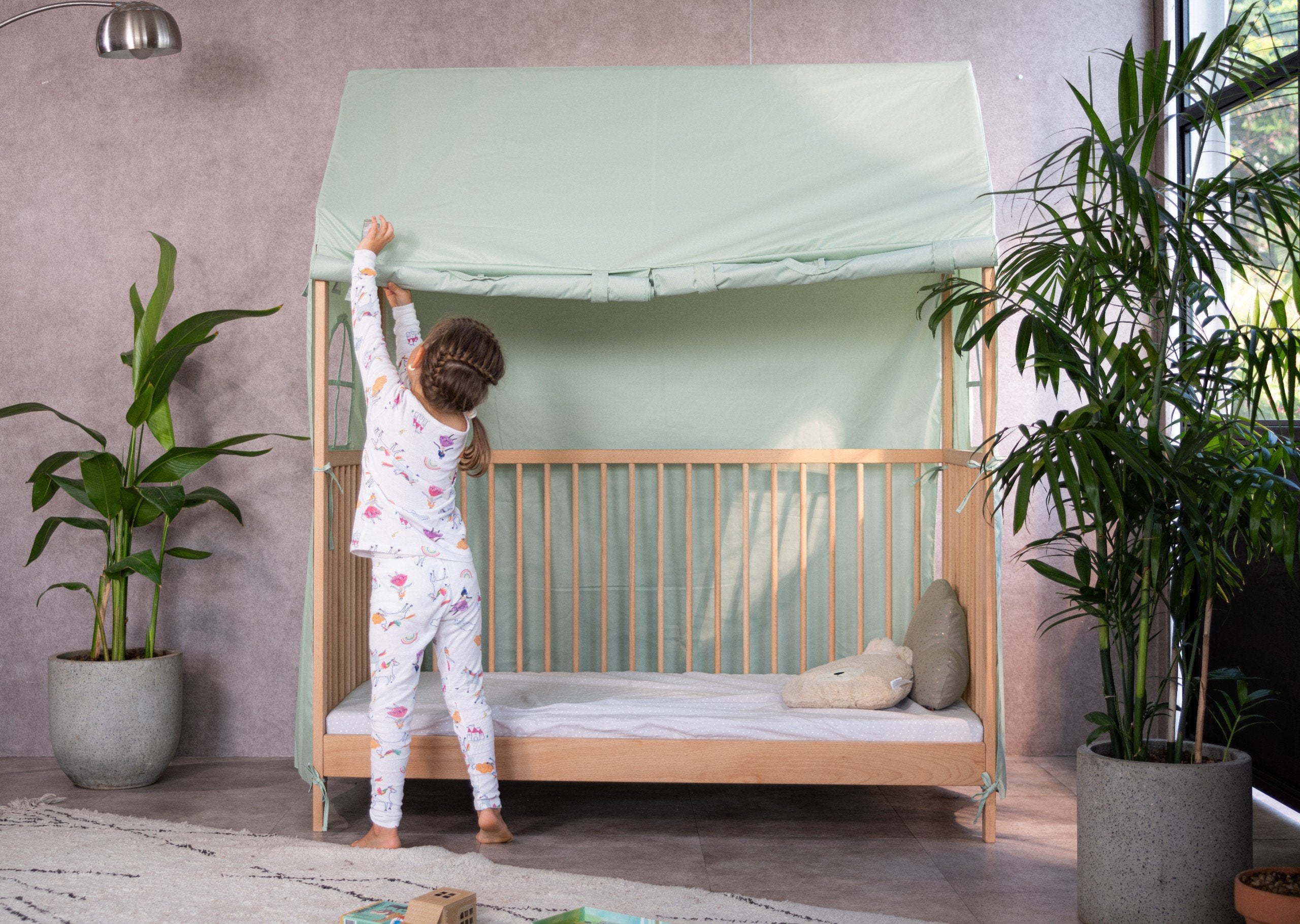 Màn phú giường Geuther Cozy-do House Cover - Textile Mint