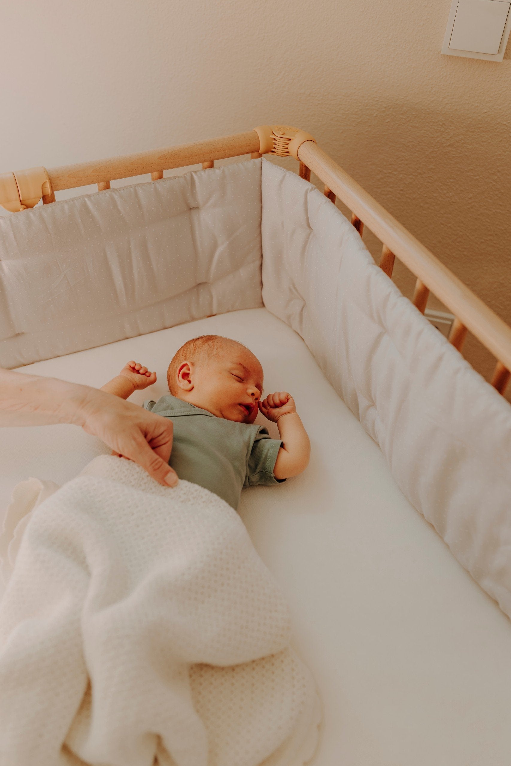 Geuther Betty Bumper Mattress - Gray/White Dots