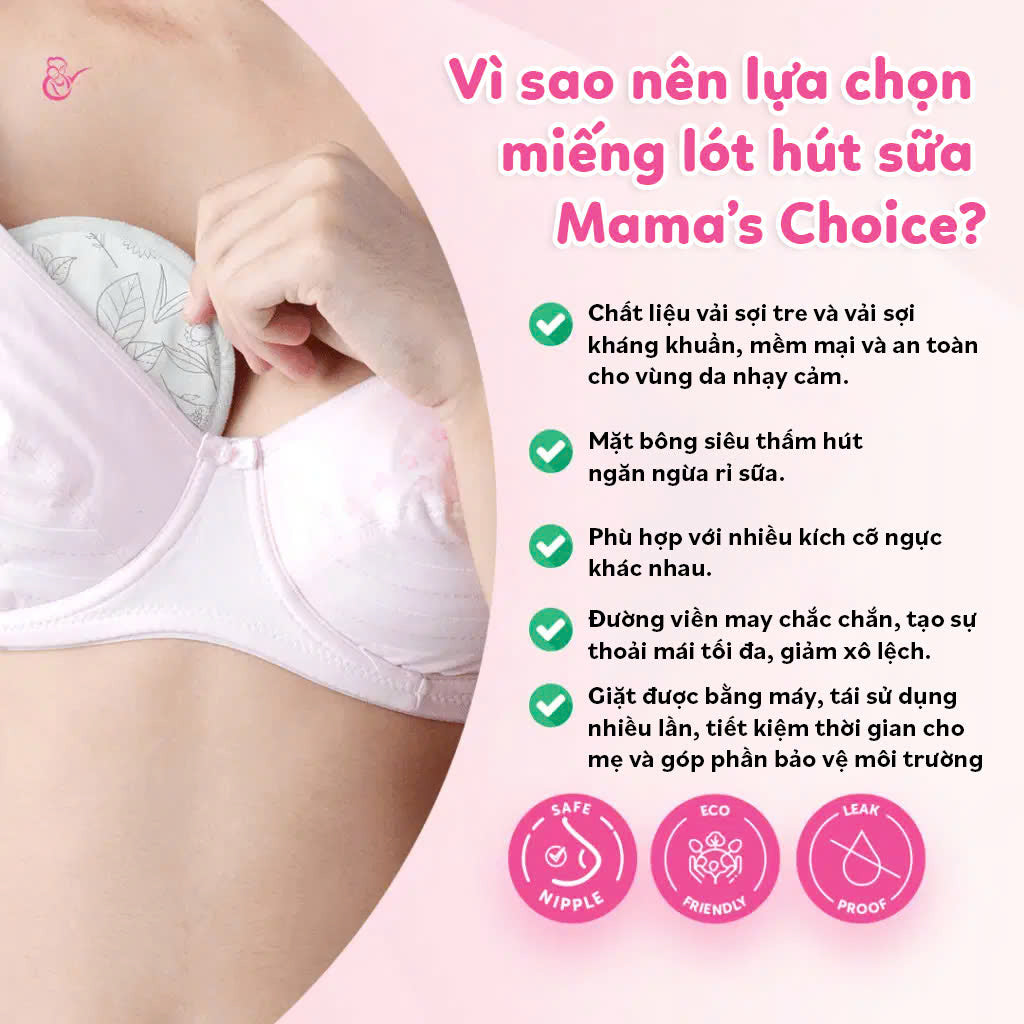 Mama's Choice Washable Nursing Pads Box of 6