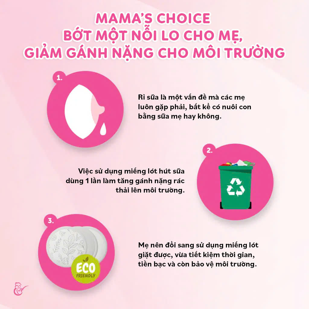 Mama's Choice Washable Nursing Pads Box of 6