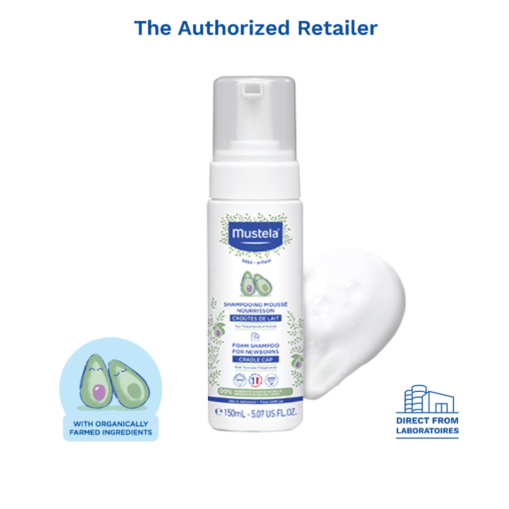 Dầu Gội Dạng Bọt Mustela Foam Shampoo for Newborns 150ml
