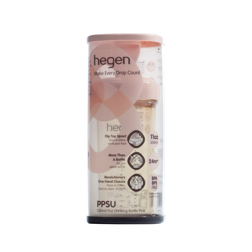 Hegen Ppsu Drinking Bottle 330ml Colored Lid