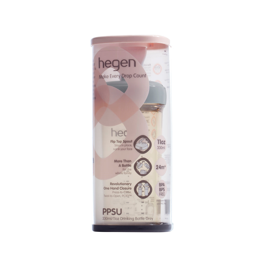 Hegen Ppsu Drinking Bottle 330ml Colored Lid