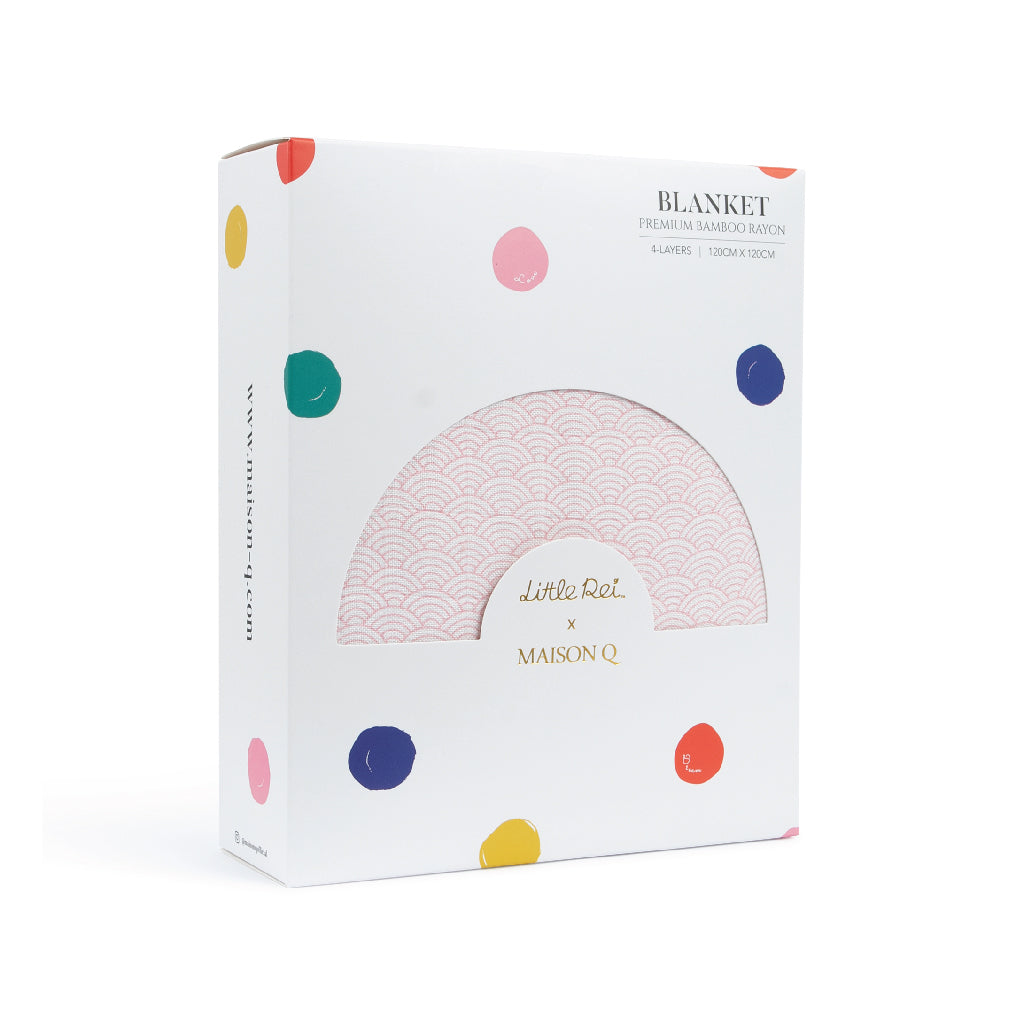 Little Rei X Maison Q 4-Layer Blanket Pink