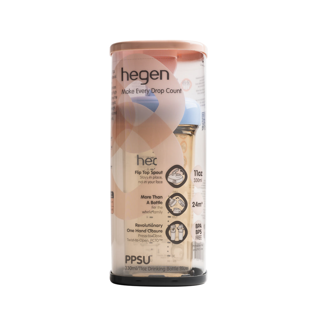 Hegen Ppsu Drinking Bottle 330ml Colored Lid