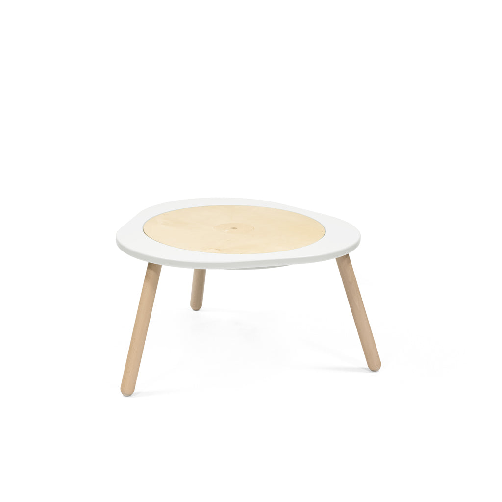 Stokke MuTable V2 study and play table, made from natural wood, with safe anti-slip base