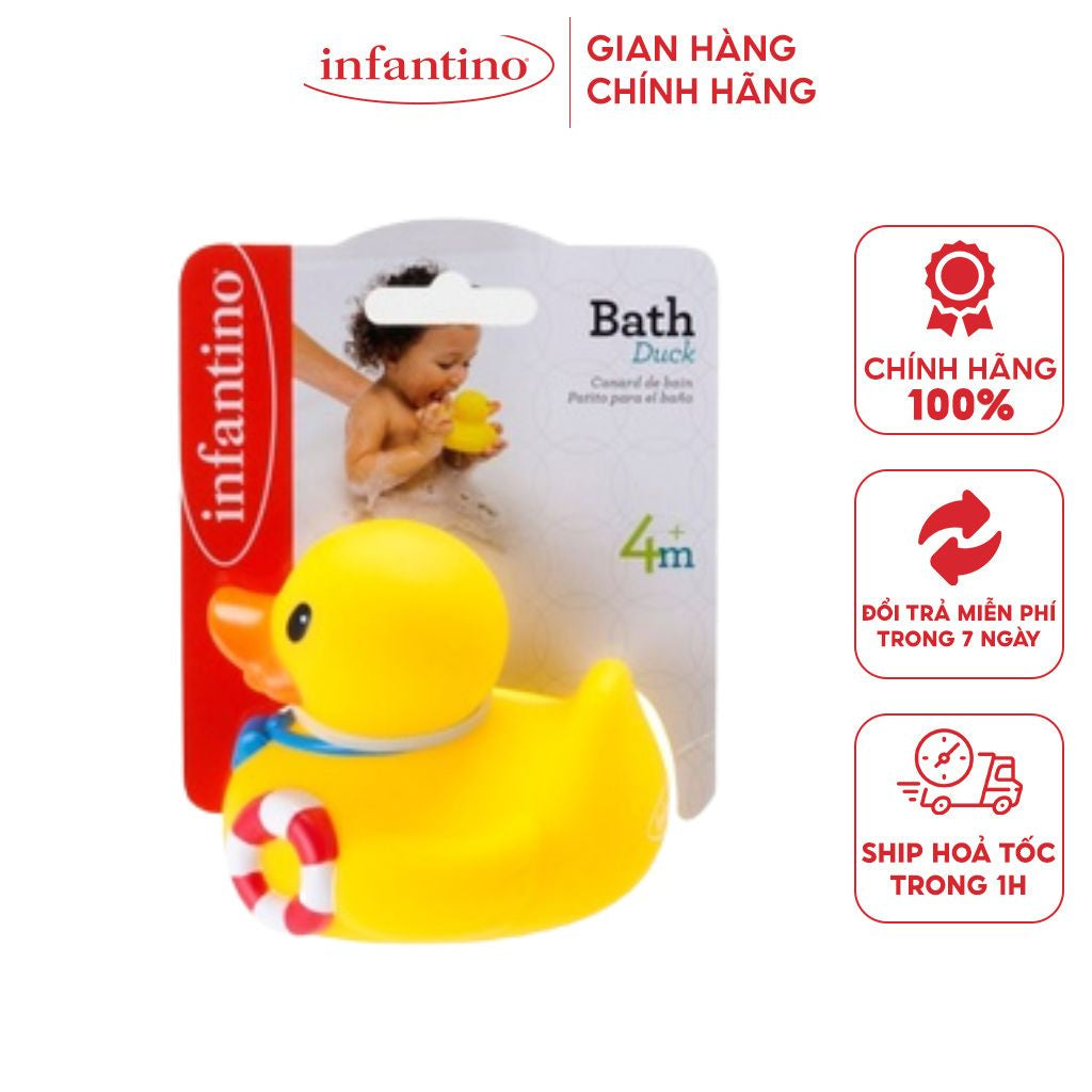 Vịt Đồ Chơi Nhà Tắm INFANTINO Màu Vàng - Đồ Chơi An Toàn Cho Bé