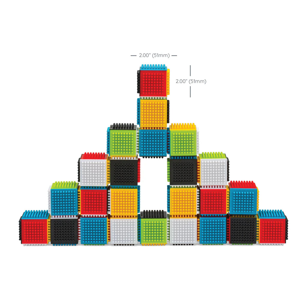 Bộ Đồ Chơi Khối Xếp Hình Cảm Giác Press &amp; Stay Sensory Blocks | Infantino