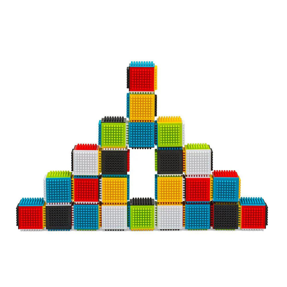 Bộ Đồ Chơi Khối Xếp Hình Cảm Giác Press &amp; Stay Sensory Blocks | Infantino