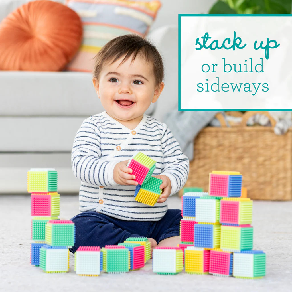 Bộ Đồ Chơi Khối Xếp Hình Cảm Giác Press &amp; Stay Sensory Blocks | Infantino