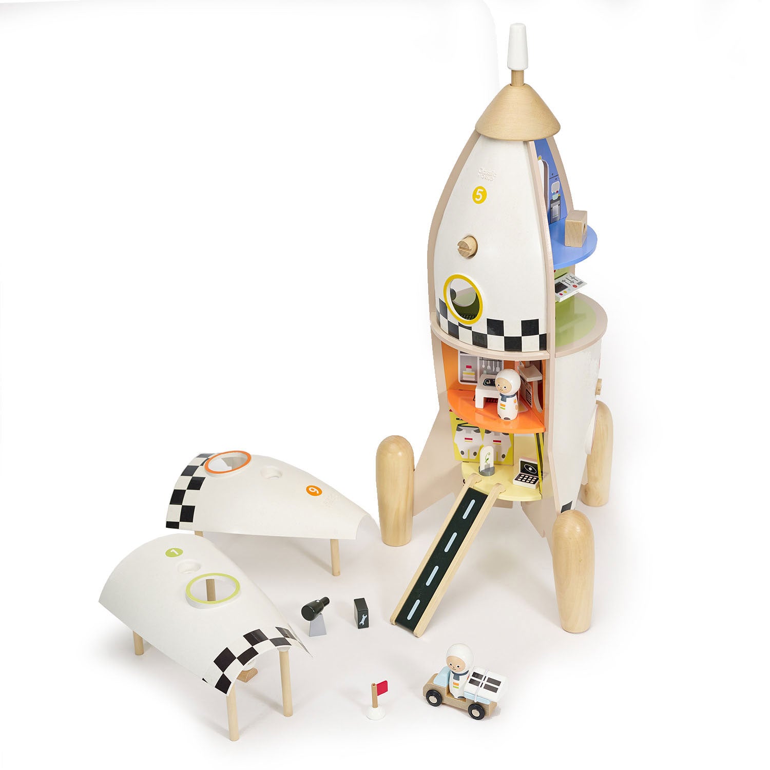 Classic World Wooden Assembly Rocket – Explore the universe with your little one