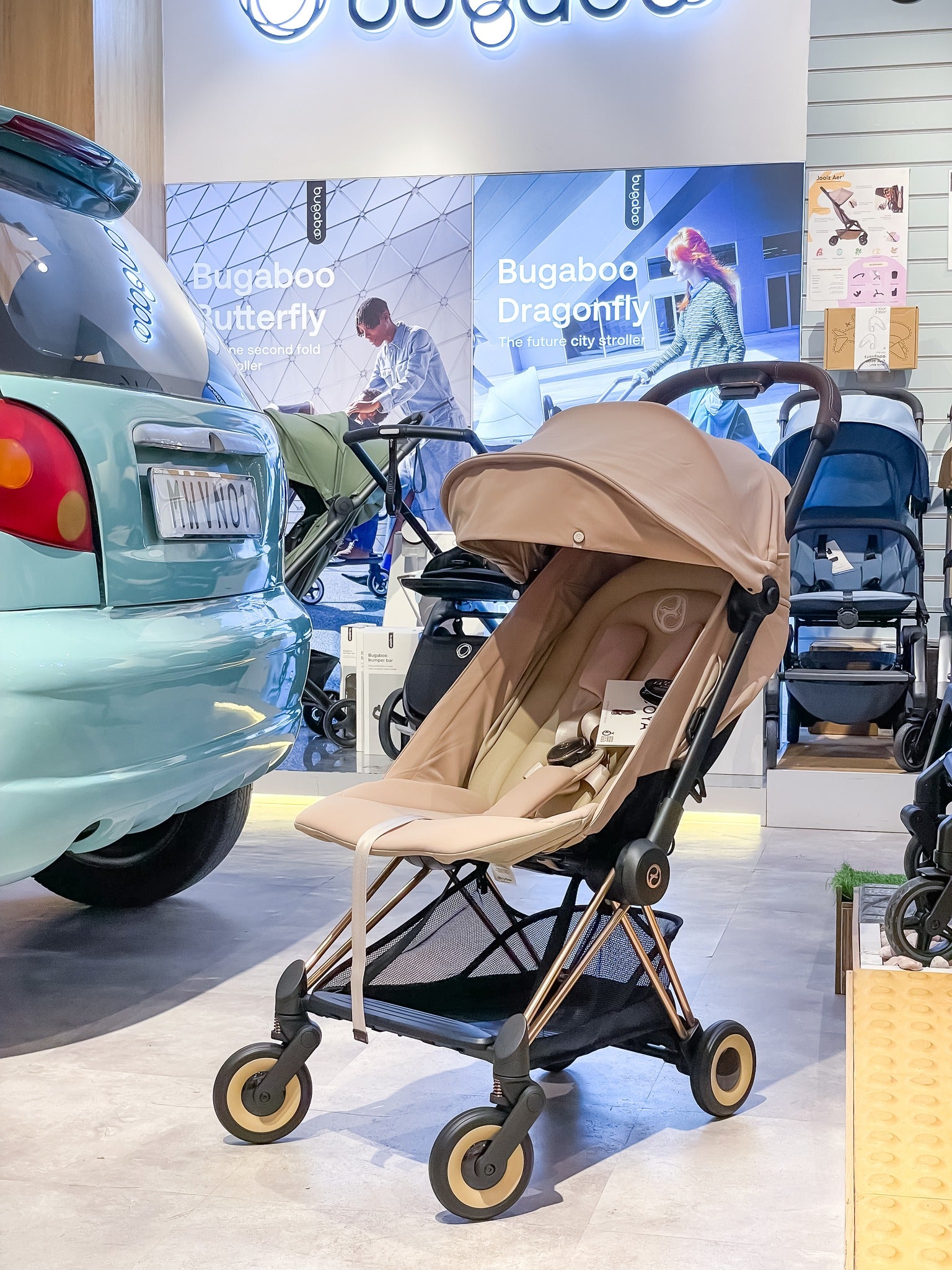 Xe đẩy gấp gọn Cybex Platinum Coya cho bé từ sơ sinh, gấp gọn 1 tay màu Coya Beige/ Heritage Bleck