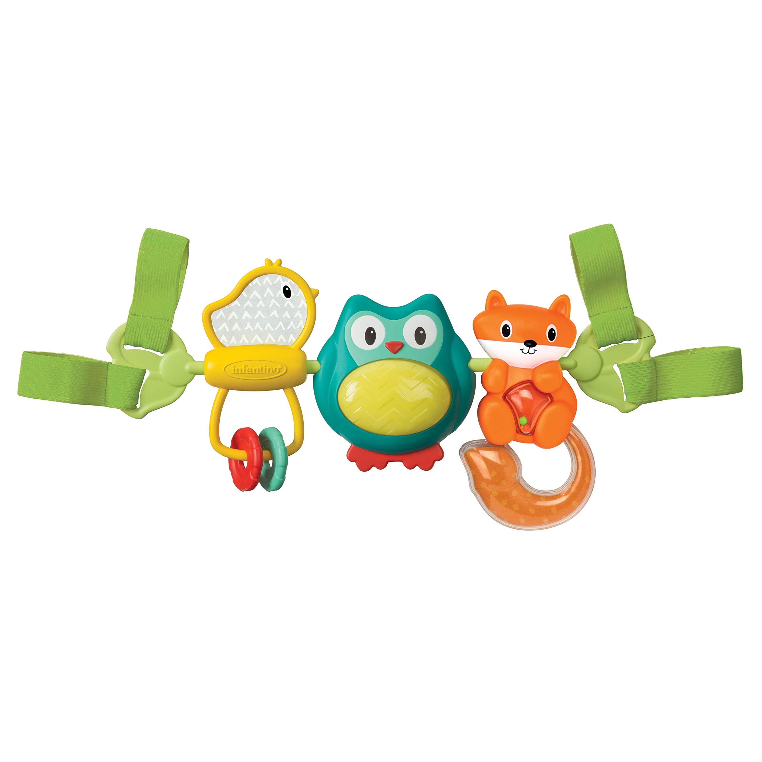 Đồ Chơi Treo Xe Đẩy, Ô Tô Hình Động Vật Phát Nhạc & Đèn | Infantino