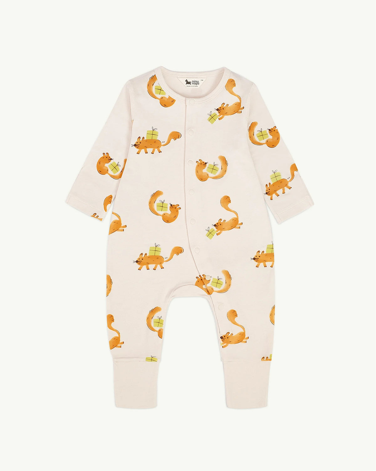 Bộ Body Liền Thân Skippy Gift Foldover Romper Cho Bé Từ 3-24 Tháng | NINUNAPZ