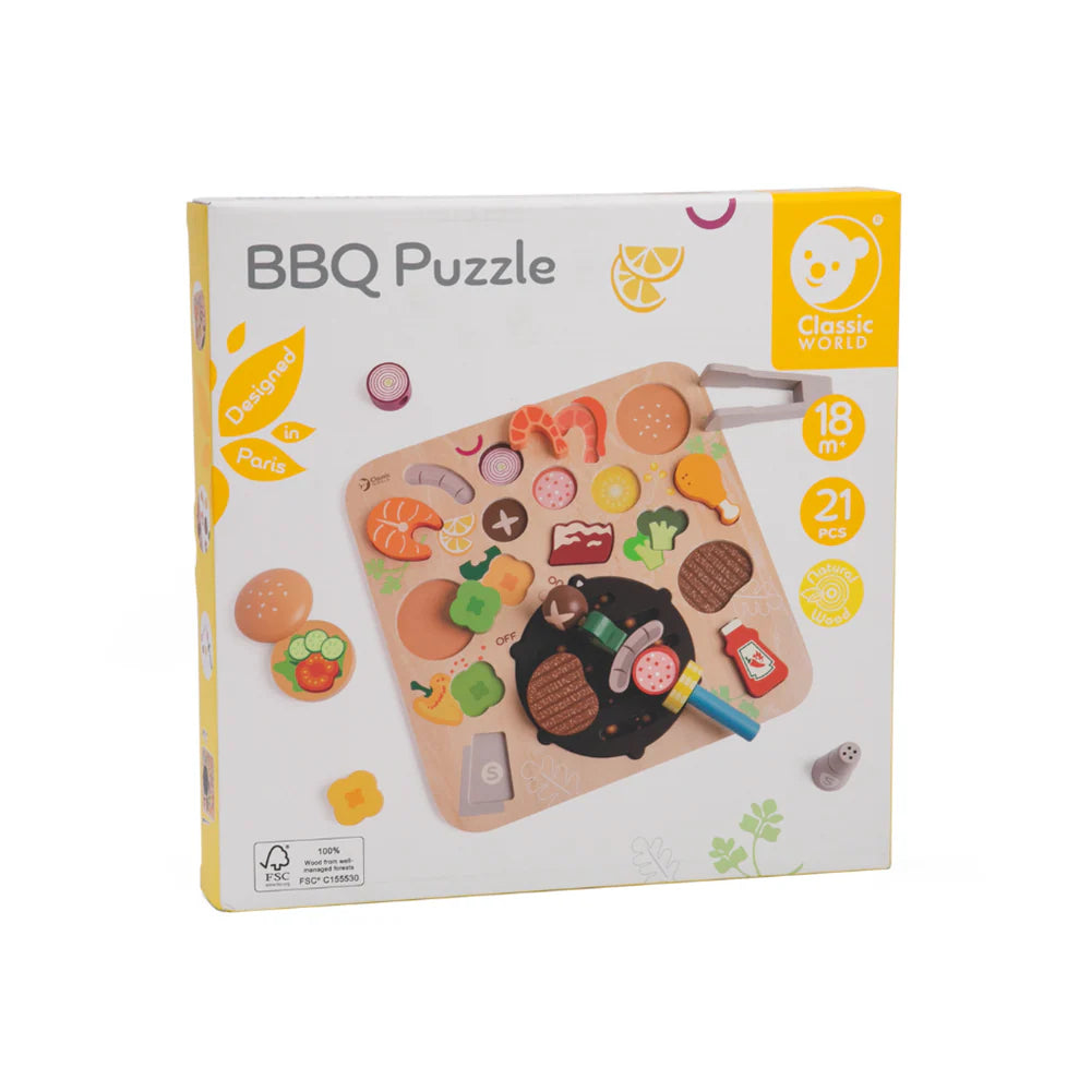 Bộ Đồ Chơi Gỗ Lắp Ráp Tiệc Nướng BBQ Puzzle | Classic World