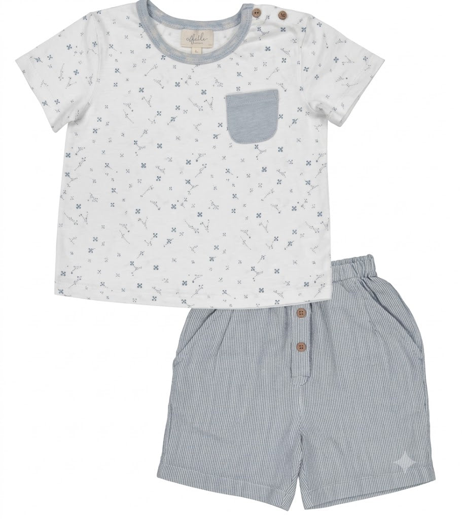 Bộ Quần Áo Cộc Tay Cho Bé Stars Print Jersey Short Set (1-5Y) | Albetta