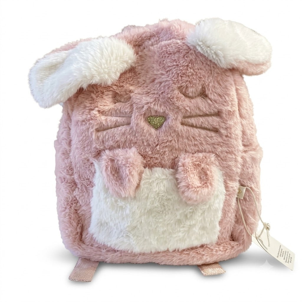 BaLo Thỏ Lông Màu Hồng Pink Fur Bunny Backpack Cao Cấp Cho Bé | Albetta