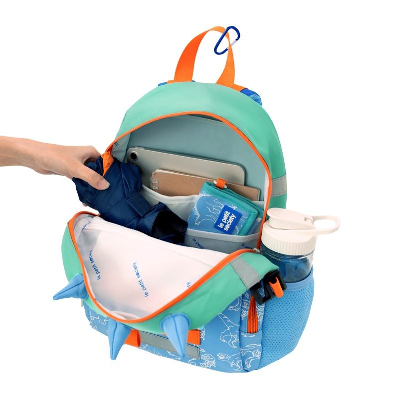 Balo Đi Học Le Petit Society Mini Backpack - Cho Bé Từ 5 Tuổi - Họa Tiết Arcade Blue/Dino