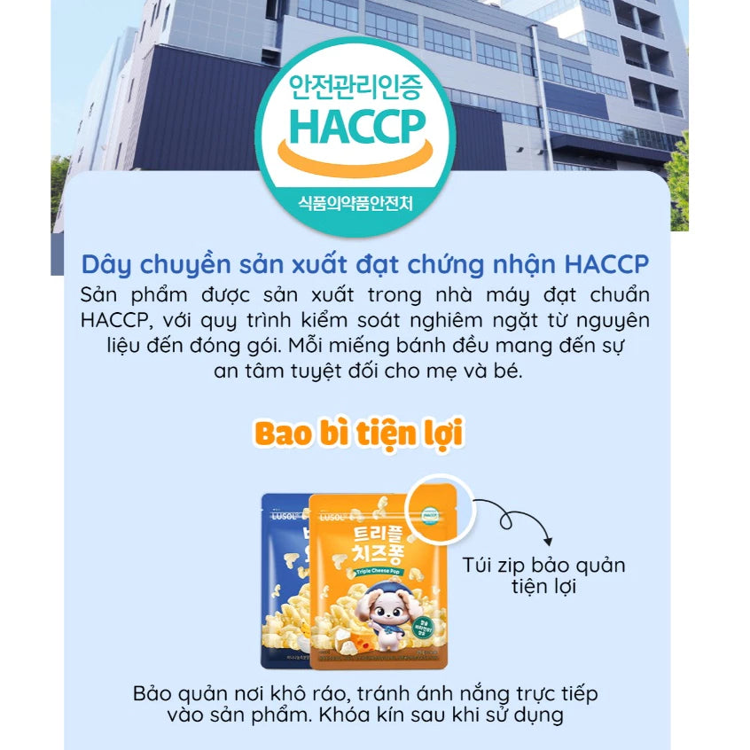 Bánh Sữa Chua Sấy Khô Vị Chuối Lusol Banana Yogurt Pop 25g (Cho Bé Từ 12 Tháng)