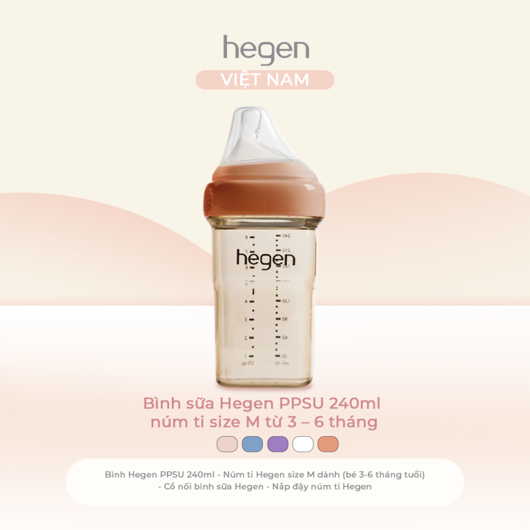 Bình Sữa Hegen PPSU Phiên Bản Auburn (150ml / 240ml / 330ml) | Hegen