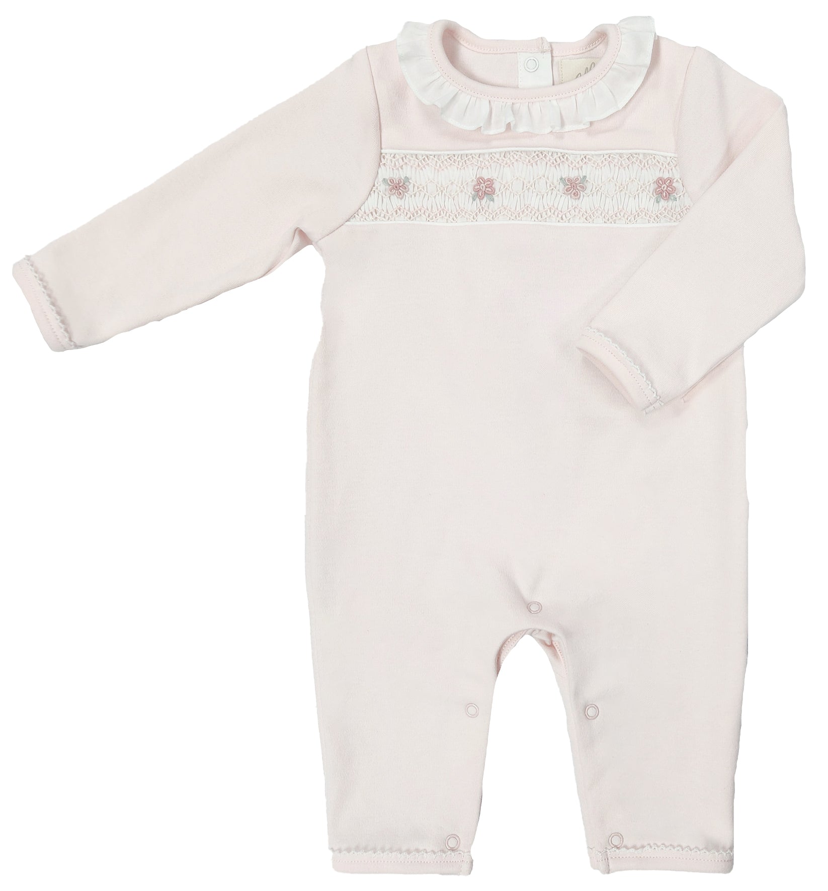 Sleepsuit thêu tay hồng ngọt ngào Albetta Hand Smocked Pink Babygro 0-12 tháng