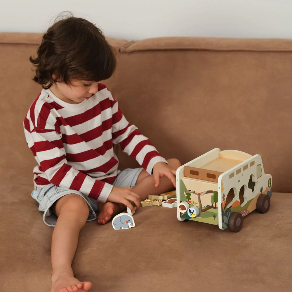 CWO Classic World Prairie Explorer Truck - Safe Musical Puzzle Toy for Babies