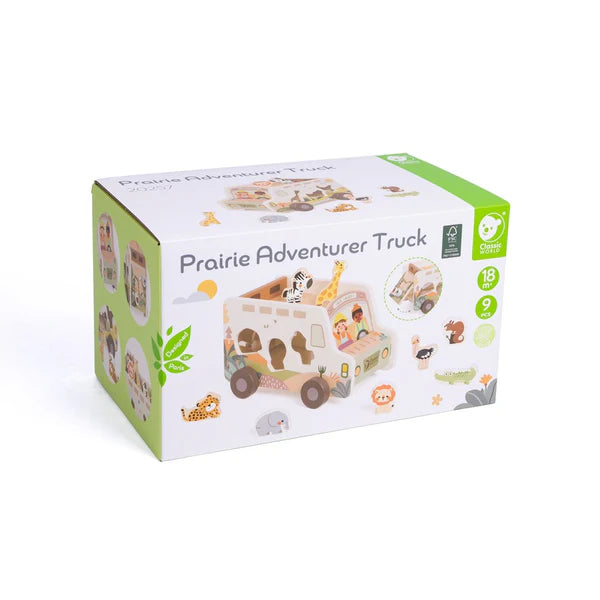 CWO Classic World Prairie Explorer Truck - Safe Musical Puzzle Toy for Babies