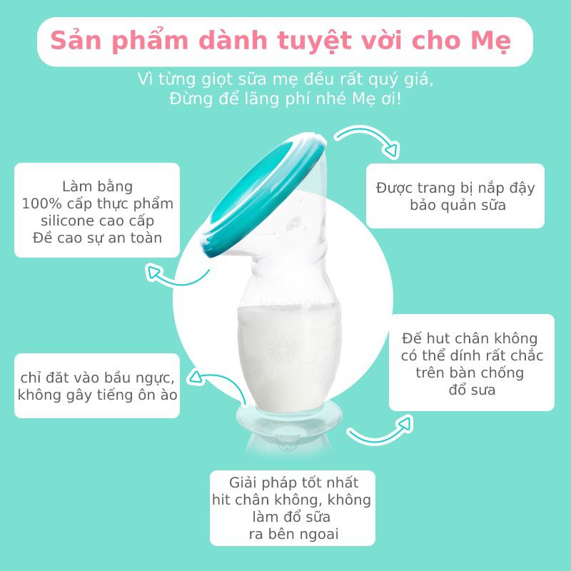 Cốc Hứng Sữa Silicone Cao Cấp MOOIMOM
