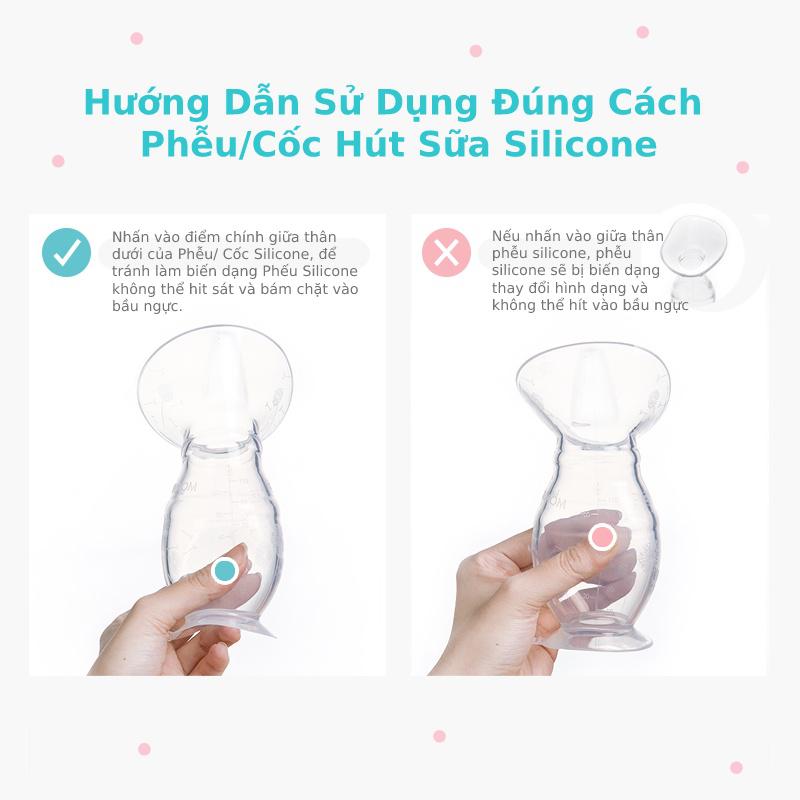 Cốc Hứng Sữa Silicone Cao Cấp MOOIMOM