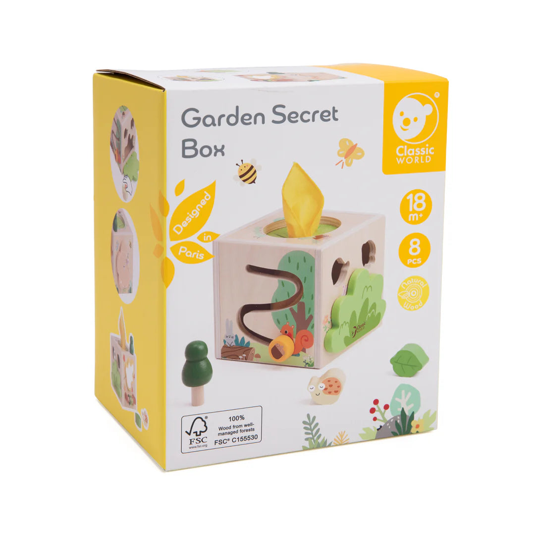 Classic World Wooden Toy - Garden Secret Box (For Children Ages 3+)