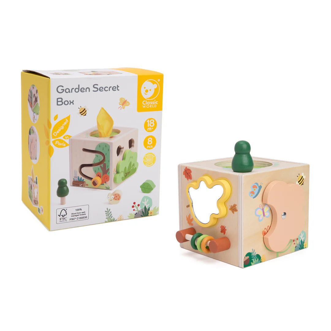 Classic World Wooden Toy - Garden Secret Box (For Children Ages 3+)